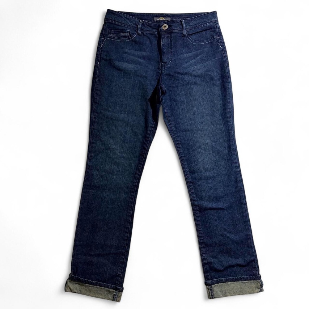 Jordache Womens Straight Leg Dark Wash Denim Jeans Size 8 EBJM49447D
